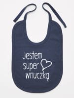 jestem super wnuczką śliniak niemowlęcy kolor granatowy 067 jestem super wnuczką śliniak niemowlęcy kolor granatowy 067