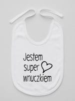 jestem super wnuczkiem śliniak niemowlęcy kolor biały 068