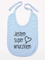 jestem super wnuczkiem śliniak niemowlęcy kolor błękitny 068