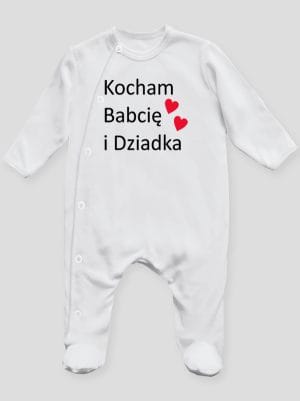 kocham babcię i dziadka pajacyk śpioszek ze stópkami 002