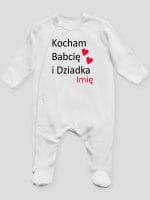 kocham babcię i dziadka z imieniem pajacyk śpioszek ze stópkami 003