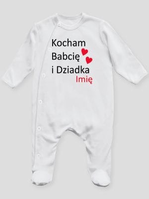 kocham babcię i dziadka z imieniem pajacyk śpioszek ze stópkami 003