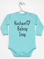 kocham babcię z imieniem body z długim rękawem kolor miętowy 110 kocham babcię z imieniem body z długim rękawem kolor miętowy 110
