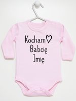 kocham babcię z imieniem body z długim rękawem kolor różowy 110 kocham babcię z imieniem body z długim rękawem kolor różowy 110