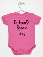 kocham babcię z imieniem body z krótkim rękawem kolor ciemny rózowy 110 kocham babcię z imieniem body z krótkim rękawem kolor ciemny rózowy 110