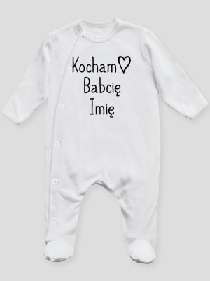 kocham babcię z imieniem pajacyk śpioszek ze stópkami 110