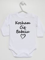 kocham cię babciu body z długim rękawem kolor biały 112