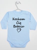 kocham cię babciu body z długim rękawem kolor błękitny 112