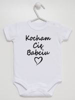 kocham cię babciu body z krótkim rękawem kolor biały 112