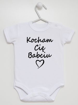 kocham cię babciu body z krótkim rękawem kolor biały 112