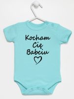 kocham cię babciu body z krótkim rękawem kolor miętowy 112