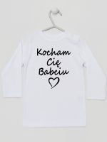 kocham cię babciu koszulka z długim rękawem kolor biały 112