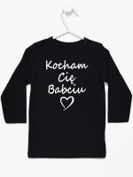 kocham cię babciu koszulka z długim rękawem kolor czarny 112