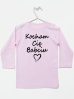 kocham cię babciu koszulka z długim rękawem kolor różowy 112