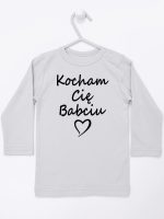 kocham cię babciu koszulka z długim rękawem kolor szary 112