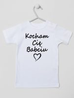 kocham cię babciu koszulka z krótkim rękawem kolor biały 112