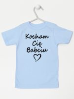 kocham cię babciu koszulka z krótkim rękawem kolor błękitny 112