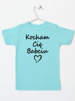 kocham cię babciu koszulka z krótkim rękawem kolor miętowy 112