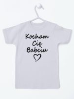kocham cię babciu koszulka z krótkim rękawem kolor szary 112