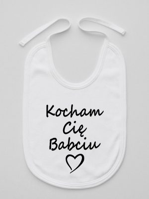 kocham cię babciu śliniak niemowlęcy kolor biały 112