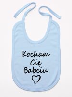 kocham cię babciu śliniak niemowlęcy kolor błękitny 112
