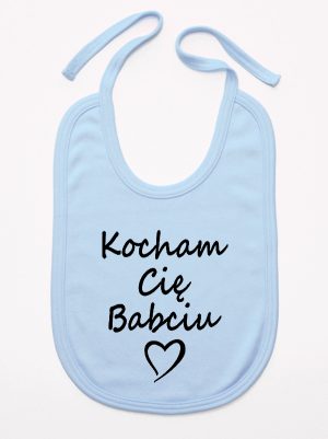 kocham cię babciu śliniak niemowlęcy kolor błękitny 112