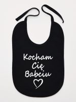 kocham cię babciu śliniak niemowlęcy kolor czarny 112