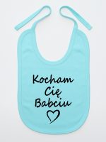 kocham cię babciu śliniak niemowlęcy kolor miętowy 112