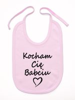 kocham cię babciu śliniak niemowlęcy kolor różowy 112