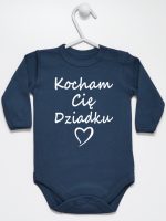 kocham cię dziadku body z długim rękawem kolor granatowy 113