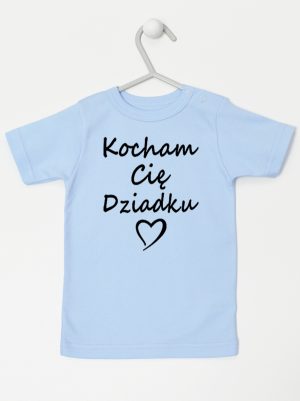 kocham cię dziadku koszulka z krótkim rękawem kolor błękitny 113