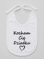 kocham cię dziadku śliniak niemowlęcy kolor biały 113