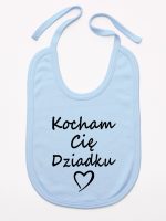 kocham cię dziadku śliniak niemowlęcy kolor błękitny 113