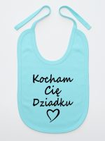 kocham cię dziadku śliniak niemowlęcy kolor miętowy 113