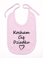 kocham cię dziadku śliniak niemowlęcy kolor różowy 113