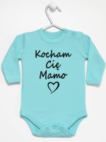 kocham cię mamo body z długim rękawem kolor miętowy 114