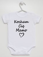kocham cię mamo body z krótkim rękawem kolor biały 114