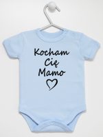 kocham cię mamo body z krótkim rękawem kolor błękitny 114