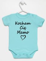 kocham cię mamo body z krótkim rękawem kolor miętowy 114