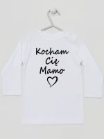 kocham cię mamo koszulka z długim rękawem kolor biały 114