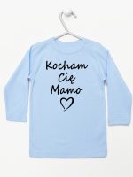 kocham cię mamo koszulka z długim rękawem kolor błękitny 114