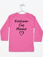 kocham cię mamo koszulka z długim rękawem kolor ciemny różowy 114