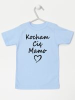 kocham cię mamo koszulka z krótkim rękawem kolor błękitny 114
