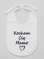 kocham cię mamo śliniak niemowlęcy kolor biały 114