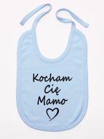 kocham cię mamo śliniak niemowlęcy kolor błękitny 114