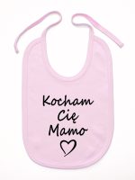 kocham cię mamo śliniak niemowlęcy kolor różowy 114