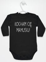 kocham cię mamusiu body z długim rękawem kolor czarny 053