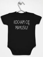 kocham cię mamusiu body z krótkim rękawem kolor czarny 053
