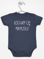 kocham cię mamusiu body z krótkim rękawem kolor granatowy 053