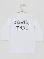 kocham cię mamusiu koszulka z długim rękawem kolor biały 053